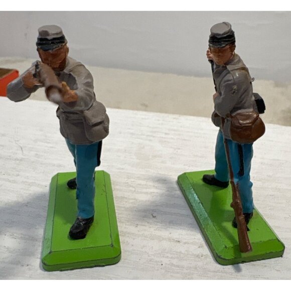 Vintage Britains Ltd 1971 Deetail Civil War Toy Soldiers & Horses Set Made In En - Picture 3 of 16